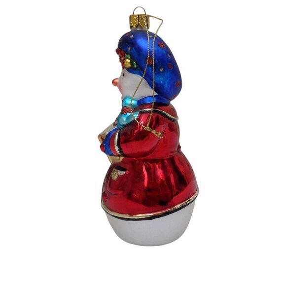 Vintage BK Brass Key Handcrafted Singing Snowman Ornament Christmas Caroler - Picture 3 of 6